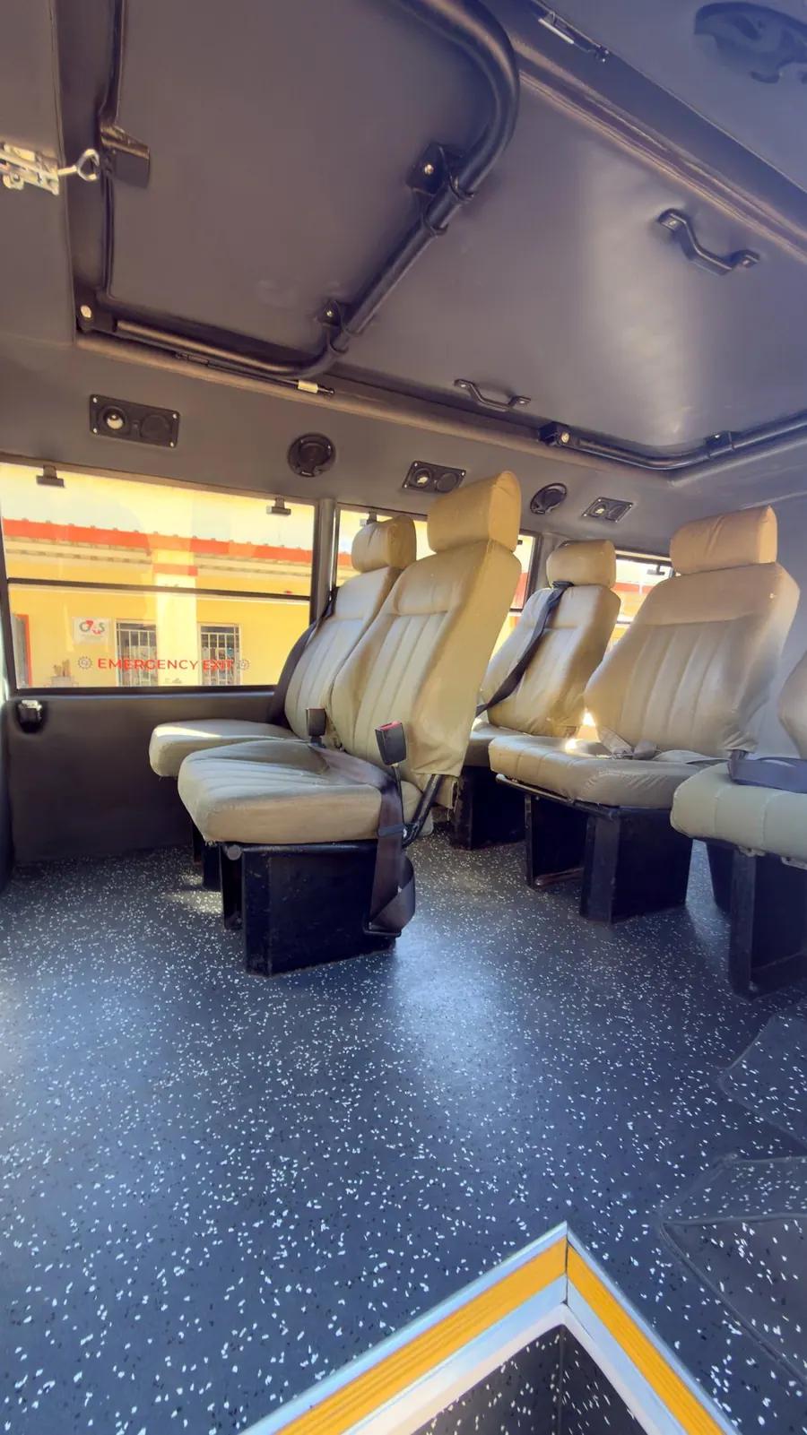 Passenger seating - Interior/seating view for group comfort and practical safari planning.